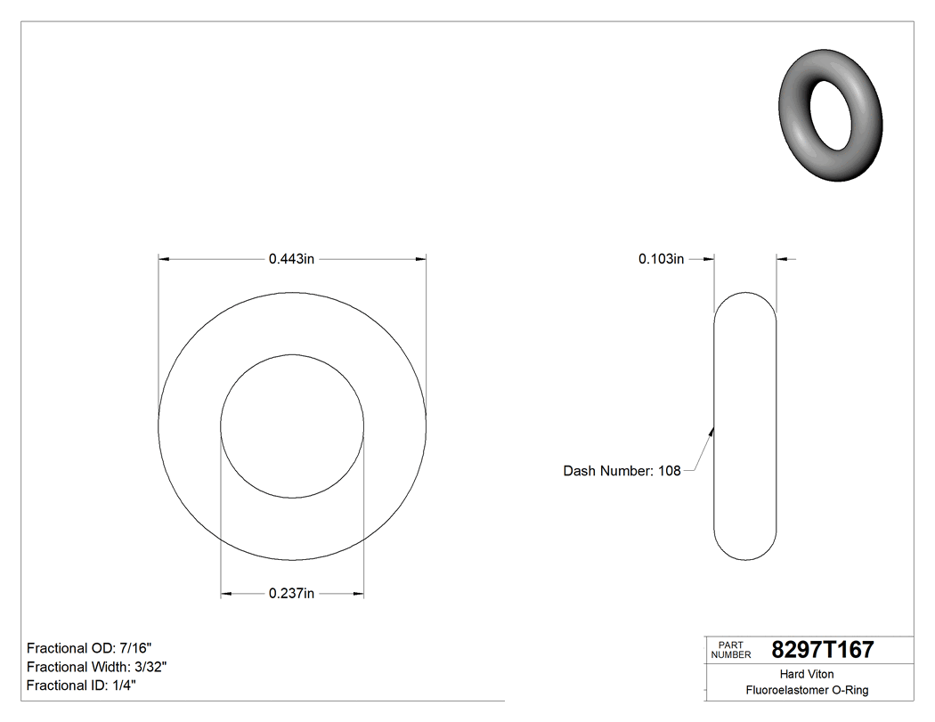 Technical drawing - 8297T167
